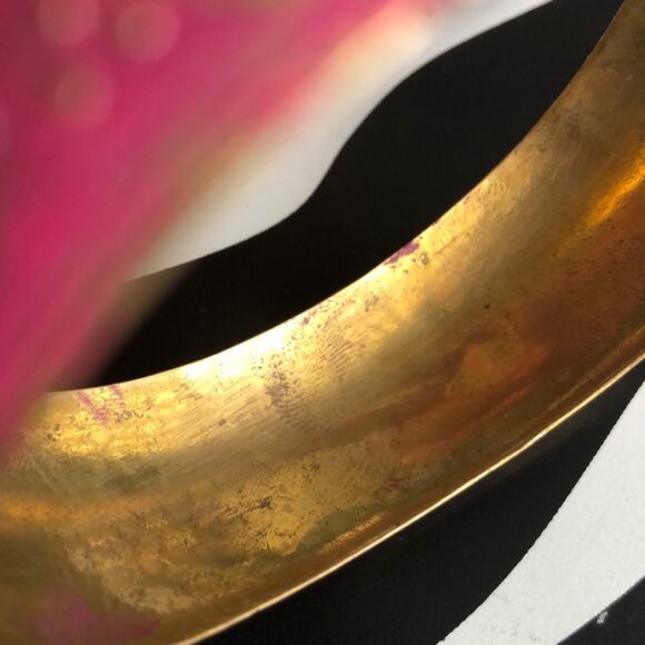 4 for $20 Stephan & Co. Pink/Gold Floral Bangle - Picture 5 of 6